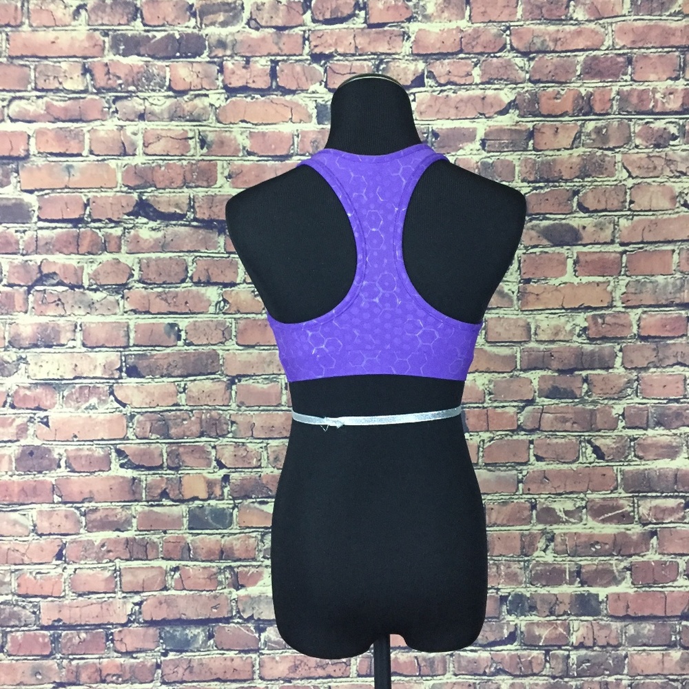 Under Armour Heat Gear Purple Sports Bra - Picture 3 of 3